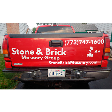 Stone & Brick Masonry Van Vinyl lettering
