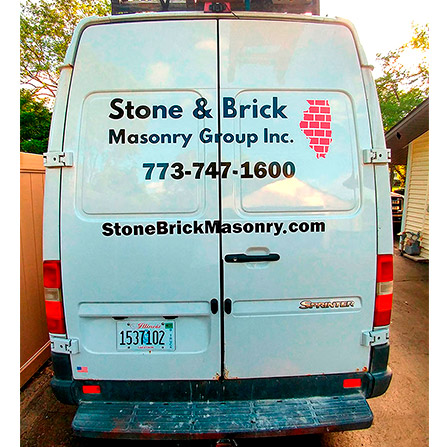 Stone & Brick Masonry Van Vinyl lettering